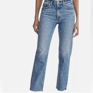 Rebecca Minkoff Embellished Crystal Blue‎ Jeans Size 16